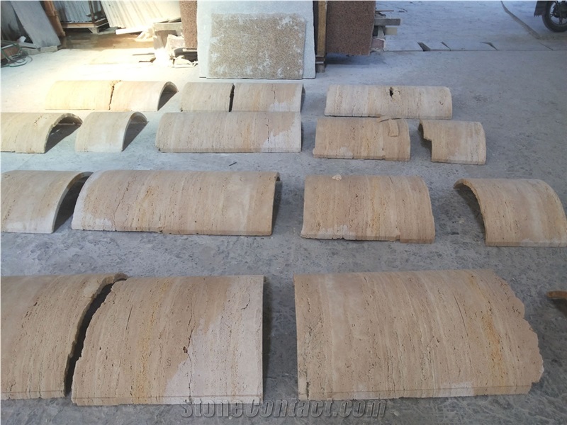 China Beige Marble Columns,Columns Tops and Bases