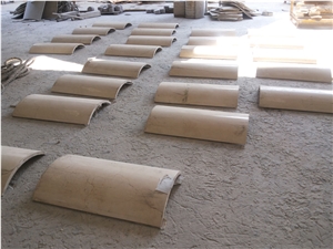 China Beige Marble Columns,Columns Tops and Bases