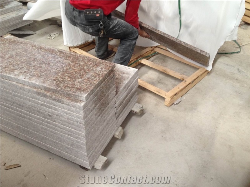 China Peach Red G687 Granite Stairs & Steps,China Blossom Red Granite,Pink Granite Steps