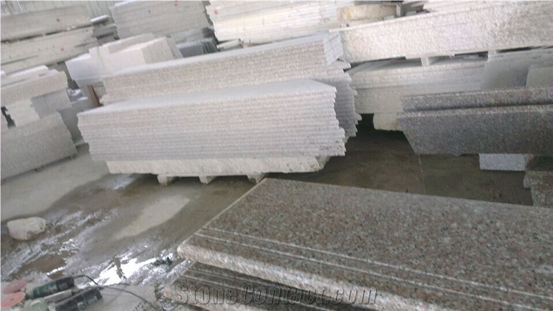 China Red Granite Stair & Steps,Treads and Risers