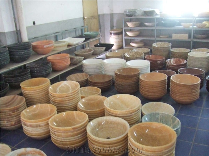 China Yellow Onyx Sinks and Wash Basins