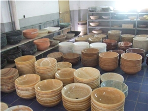 China Yellow Onyx Sinks and Wash Basins