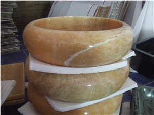 China Yellow Onyx Sinks and Wash Basins