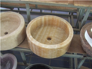 China Yellow Onyx Sinks and Wash Basins