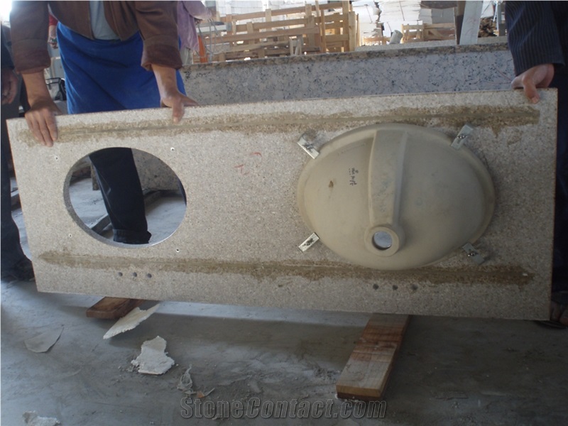 Granite Countertops & Vanity Tops, G682 Yellow Granite Kitchen Countertops