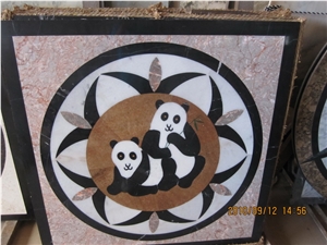 Waterjet Marble Mosaic Medallion Patchwork Pattern