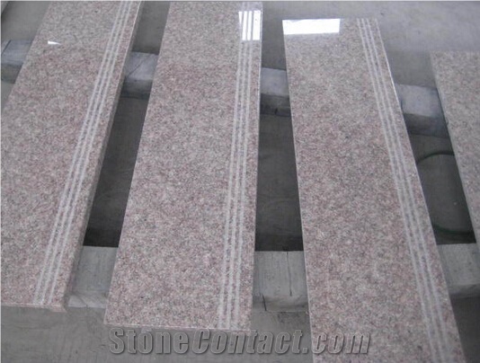 Almond Mauve Granite Stairs, Almond Mauve Granite Steps