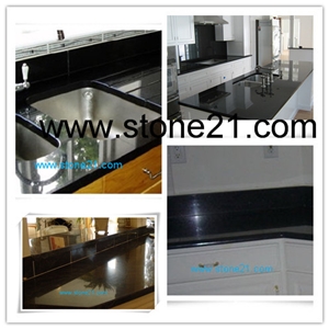Black Granite Counterotps, Shanxi Black Granite, Black Galaxy Granite