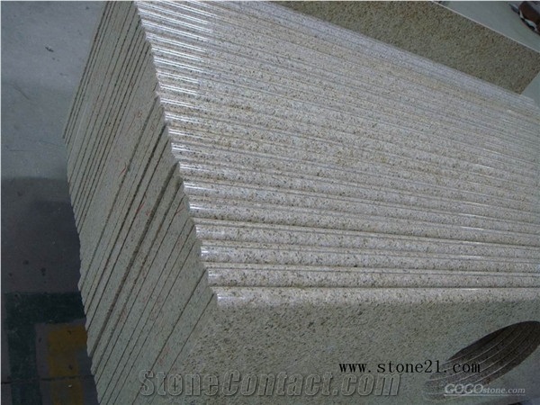 Chinese Dersert Gold Kichen Countertops, G682 Natural Stone Kitchen Worktops, Granite G682 Vanity Tops