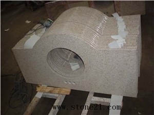 Chinese Dersert Gold Kichen Countertops, G682 Natural Stone Kitchen Worktops, Granite G682 Vanity Tops
