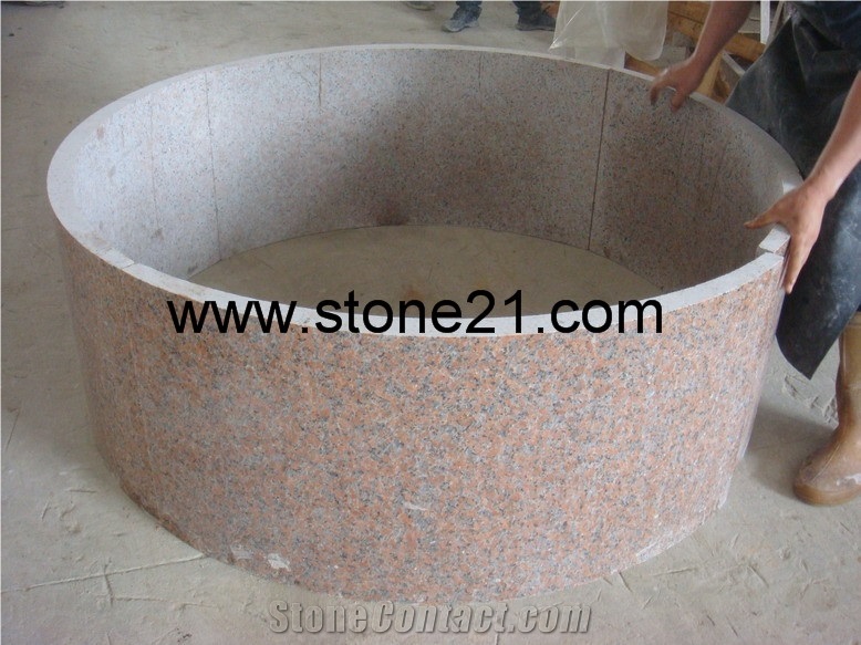 Crown Red Granite Column,China Red Granite