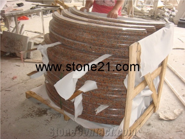 Crown Red Granite Column,China Red Granite