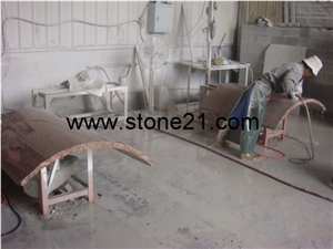 Crown Red Granite Column,China Red Granite