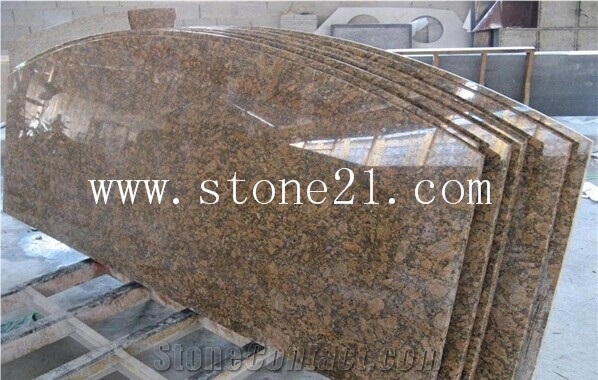 Giallo Fiorito Granite Kitchen Table Tops for Project and Residential Use,Customed Giallo Fiorito Granite Countertops