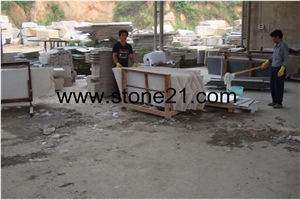 Pearl White Granite Blocks from Our Owned Quarry