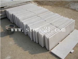 Pearl White Granite Stairs, Owned Quarry Of Pearl White Granite