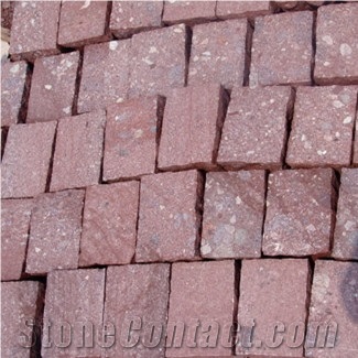 Porphyry Red Granite Cobble Stone