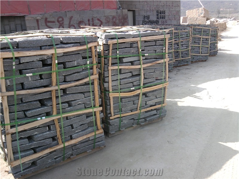 Sesame Black Granite Cobble,China Black Granite Cube Stone