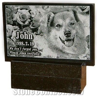 Cl-Pm028,Pet Tombstones,Pet Monuments,Dog Gravestone,Black Granite Headstones