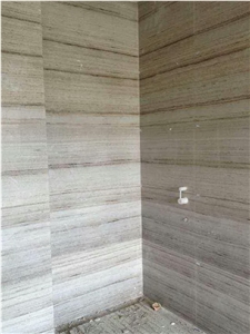 Crystal Wooden Vein Marble Tiles,White Wood Grain Machine Cutting Slabs,French Pattern