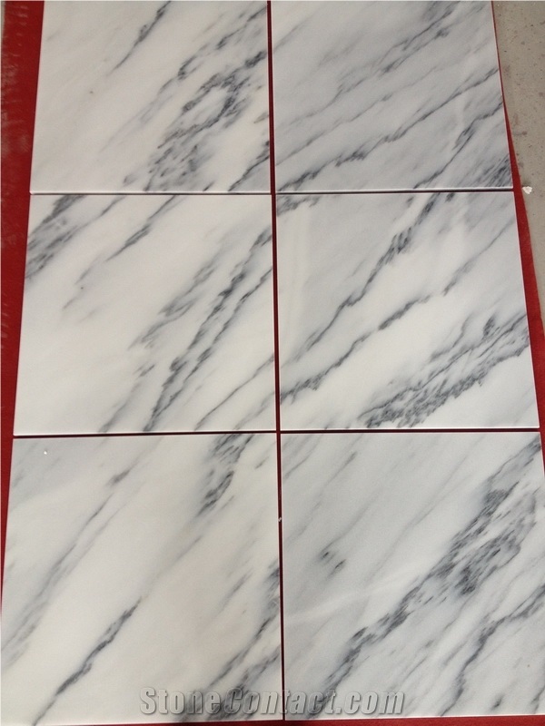 Oriental White Galaxy Marble Polished Tiles, High Quality Polished White Marble Machine Cutting Slabs