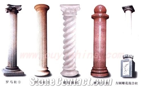 White Granite Columns