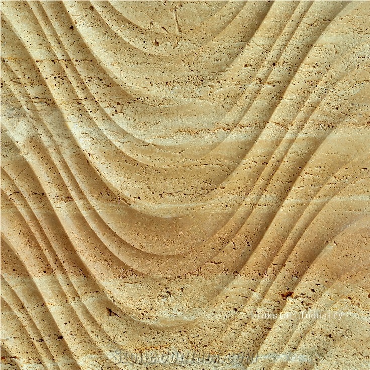3d natural carved travertine wallart patterns