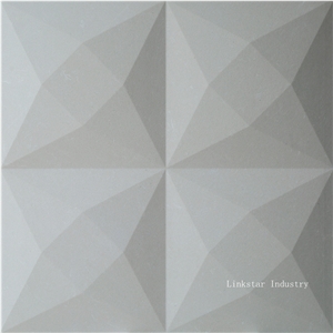 3d white artistic stone wall art paneling designs  