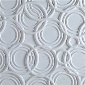 3D white interior feature wall stone panel 3D white interior feature wall stone panel