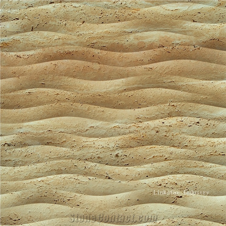 Natural Travertine 3d Feature Carved Wallart Panel