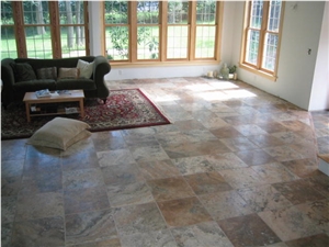 Cappadocia Scabos Travertine Chiseled Edge French Pattern Tiles