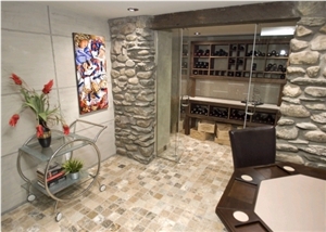Cappadocia Scabos Travertine Chiseled Edge French Pattern Tiles