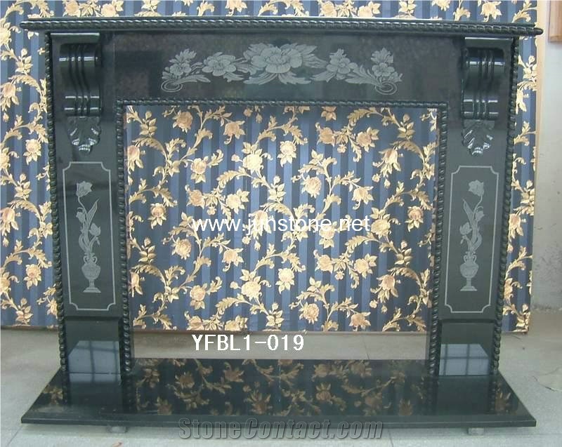 Absolute Black Granite Fireplace,Shanxi Black Granite Fireplace