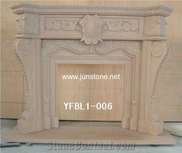 Yellow Sandstone Fireplace