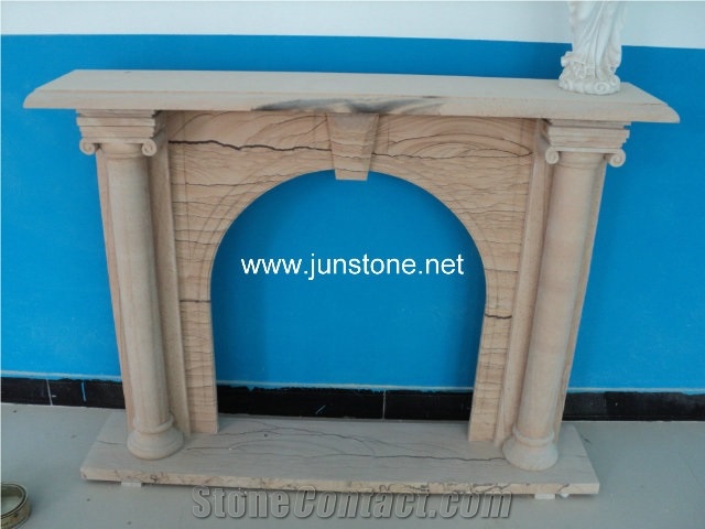Yellow Sandstone Fireplace