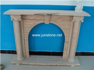 Yellow Sandstone Fireplace