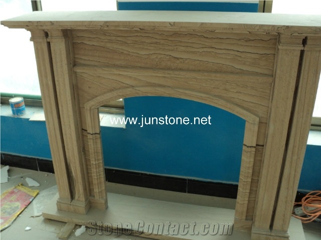 Yellow Sandstone Fireplace