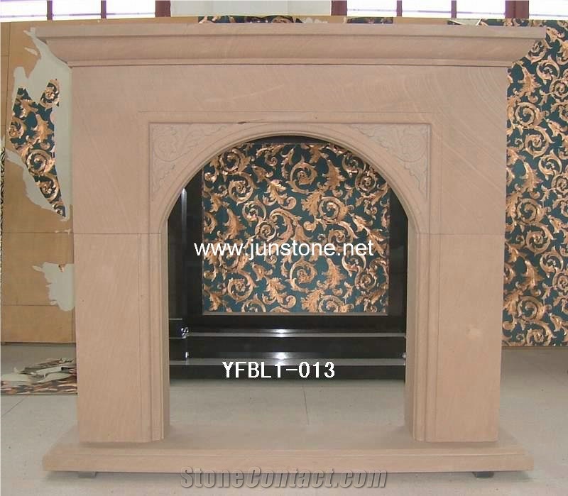 Yellow Sandstone Fireplace