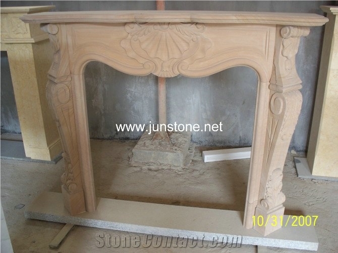 Yellow Sandstone Fireplace