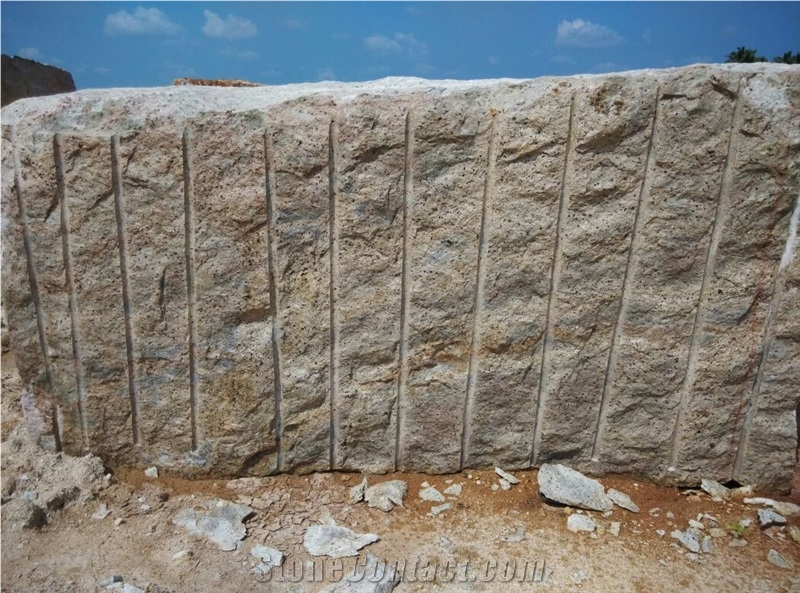 Ivory Gold Granite Block, India Yellow Granite