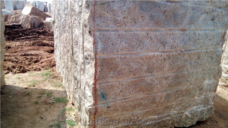 Ivory Gold Granite Block, India Yellow Granite