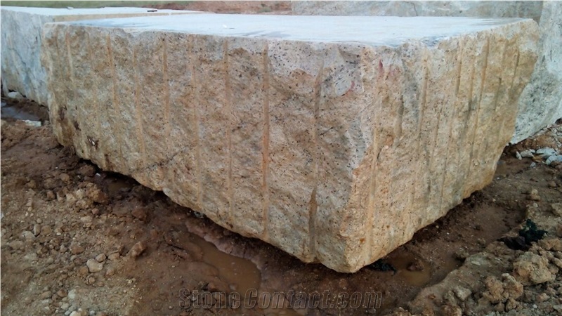 Ivory Gold Granite Block, India Yellow Granite