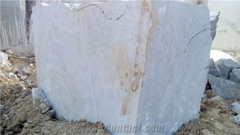 Kashmir White Granite Block, India White Granite