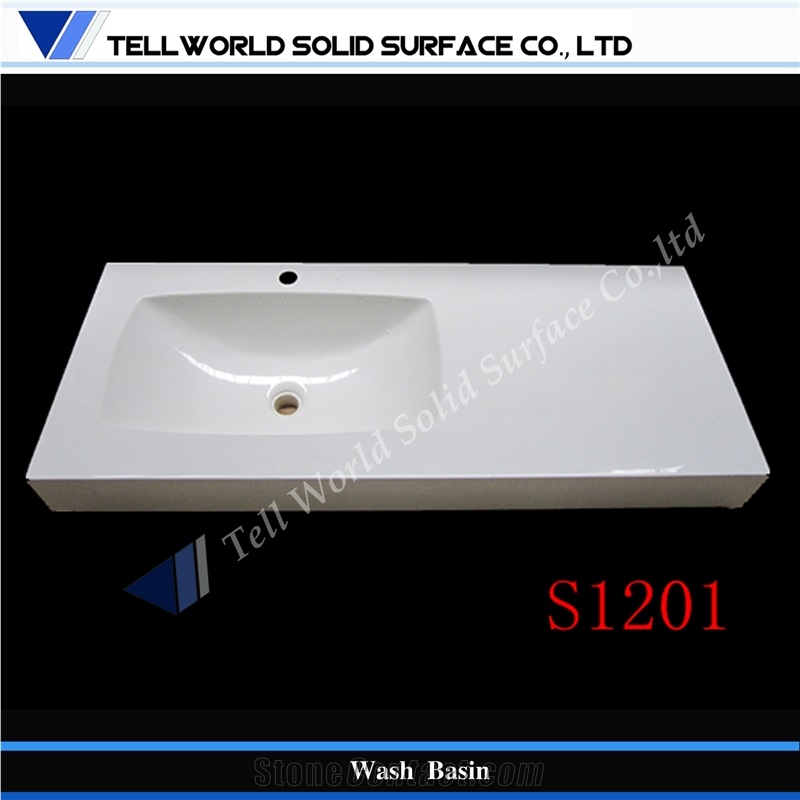 China High Gloss Quartz Stone Wash Sink
