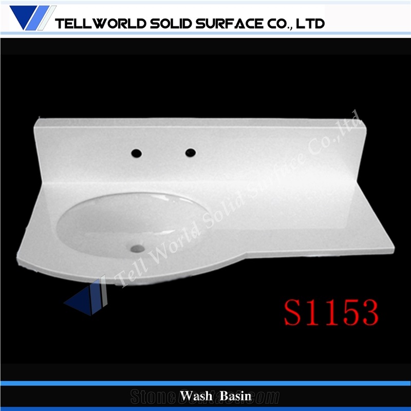 China High Gloss Quartz Stone Wash Sink