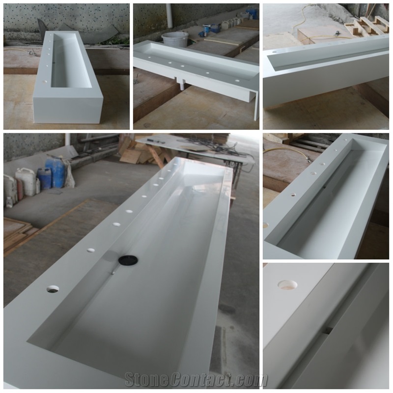 crystallized stone rectangular wash basin designs