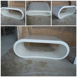 custom made manmade stone office coffee table