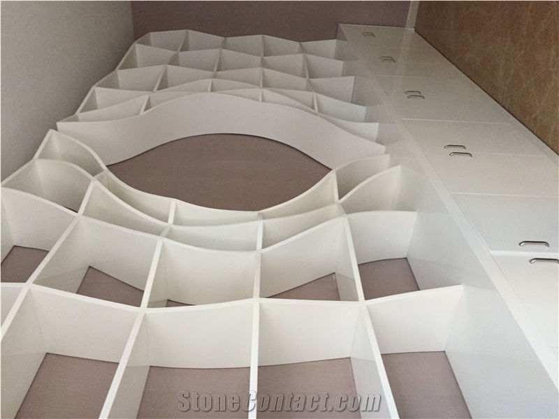 Manmade stone home/office decoration wall hung design bookself space saving bookself