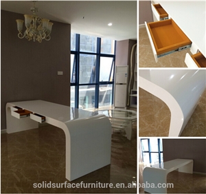 Manmade Stone U-shape Office Furniture Desks
