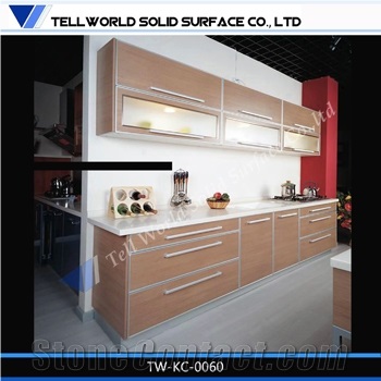 White Marble Kitchen Countertops support custom design